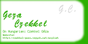 geza czekkel business card
